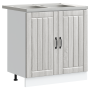 Gabinete de cocina Lucca 2 pcs Gris Claro 80 x 46 x 81.5 cm
