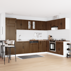 Gabinete de cocina Lucca 2 pcs Marrón 80 x 46 x 81.5 cm