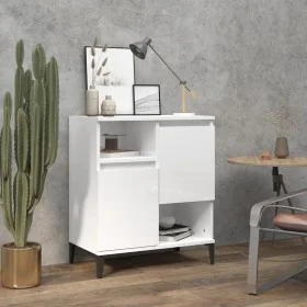 Hochglanzweißes Sperrholz-Sideboard 60x35x70 cm von vidaXL, Sideboards - Ref: Foro24-821150, Preis: 61,76 €, Rabatt: %
