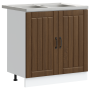 Gabinete de cocina Lucca 2 pcs Marrón 80 x 46 x 81.5 cm