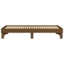 Removable sofa bed solid brown pine wood 2x(100x200) cm by vidaXL, Beds and slatted bases - Ref: Foro24-823377, Price: 199,53...