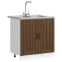 Gabinete de cocina Lucca 2 pcs Marrón 80 x 46 x 81.5 cm