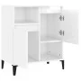 Hochglanzweißes Sperrholz-Sideboard 60x35x70 cm von vidaXL, Sideboards - Ref: Foro24-821150, Preis: 61,76 €, Rabatt: %