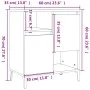 Hochglanzweißes Sperrholz-Sideboard 60x35x70 cm von vidaXL, Sideboards - Ref: Foro24-821150, Preis: 61,76 €, Rabatt: %