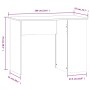 Schreibtisch aus geräuchertem Eichensperrholz, 100 x 55 x 75 cm von vidaXL, Schreibtische - Ref: Foro24-823029, Preis: 65,26 ...