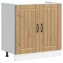 Gabinete de cocina Lucca 2 pcs Marrón 80 x 46 x 81.5 cm