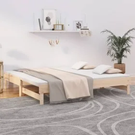 Removable sofa bed solid pine wood 2x(90x190) cm by vidaXL, Beds and slatted bases - Ref: Foro24-823389, Price: 152,25 €, Dis...