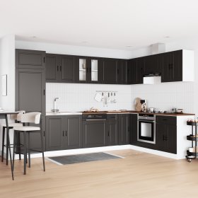 Gabinete base para fregadero Porto Negro 80 x 46 x 81,5 cm en Tocadores de baño | Comprar online en Foro24