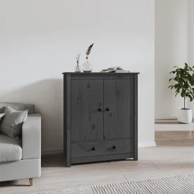 Hohes Sideboard aus massivem grauem Kiefernholz, 83 x 41,5 x 100 cm von vidaXL, Sideboards - Ref: Foro24-823516, Preis: 164,1...
