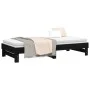 Abnehmbares Schlafsofa aus massivem schwarzem Kiefernholz, 2 x (90 x 200) cm von vidaXL, Betten und Lattenroste - Ref: Foro24...