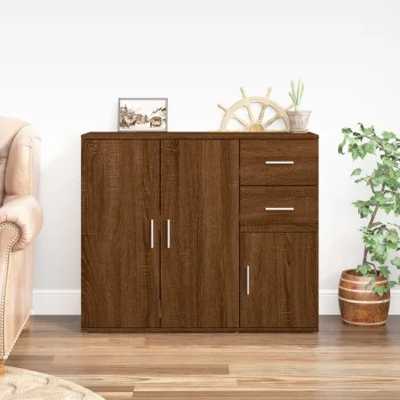 Sideboard aus braunem Eichensperrholz 91x29,5x75 cm von vidaXL, Sideboards - Ref: Foro24-823276, Preis: 94,33 €, Rabatt: %