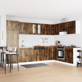 Gabinete base para fregadero con puerta Porto 2 pcs Marrón