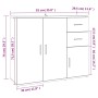 Sideboard aus braunem Eichensperrholz 91x29,5x75 cm von vidaXL, Sideboards - Ref: Foro24-823276, Preis: 97,72 €, Rabatt: %