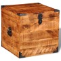 Kubische Aufbewahrungstruhe aus rauem Mangoholz von vidaXL, Aufbewahrungskisten - Ref: Foro24-241636, Preis: 151,53 €, Rabatt: %