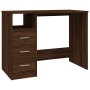 Escritorio con cajones contrachapada marrón roble 102x50x76 cm de vidaXL, Escritorios - Ref: Foro24-823039, Precio: 97,79 €, ...