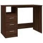 Schreibtisch aus eichenbraunem Sperrholz mit Schubladen 102x50x76 cm von vidaXL, Schreibtische - Ref: Foro24-823039, Preis: 9...