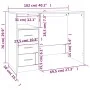 Schreibtisch aus eichenbraunem Sperrholz mit Schubladen 102x50x76 cm von vidaXL, Schreibtische - Ref: Foro24-823039, Preis: 9...