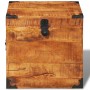Kubische Aufbewahrungstruhe aus rauem Mangoholz von vidaXL, Aufbewahrungskisten - Ref: Foro24-241636, Preis: 151,53 €, Rabatt: %