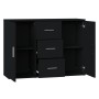 Aparador de madera contrachapada negro 91x29,5x65 cm de vidaXL, Aparadores - Ref: Foro24-823343, Precio: 85,93 €, Descuento: %