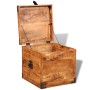 Kubische Aufbewahrungstruhe aus rauem Mangoholz von vidaXL, Aufbewahrungskisten - Ref: Foro24-241636, Preis: 151,53 €, Rabatt: %