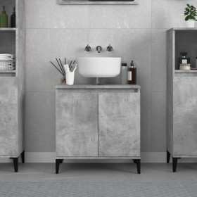 Betongrauer Sperrholz-Waschbeckenschrank, 58 x 33 x 60 cm von vidaXL, Badezimmerwaschtische - Ref: Foro24-821264, Preis: 53,6...