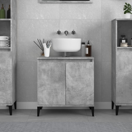 Betongrauer Sperrholz-Waschbeckenschrank, 58 x 33 x 60 cm von vidaXL, Badezimmerwaschtische - Ref: Foro24-821264, Preis: 53,6...
