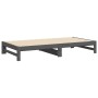 Abnehmbares Schlafsofa aus massivem, grauem Kiefernholz, 2 x (90 x 200) cm von vidaXL, Betten und Lattenroste - Ref: Foro24-8...