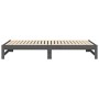 Abnehmbares Schlafsofa aus massivem, grauem Kiefernholz, 2 x (90 x 200) cm von vidaXL, Betten und Lattenroste - Ref: Foro24-8...