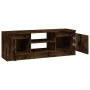 TV-Schrank mit Tür aus geräucherter Eiche, 102 x 30 x 36 cm von vidaXL, TV-Möbel - Ref: Foro24-823355, Preis: 50,41 €, Rabatt: %