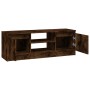 TV-Schrank mit Tür aus geräucherter Eiche, 102 x 30 x 36 cm von vidaXL, TV-Möbel - Ref: Foro24-823355, Preis: 48,51 €, Rabatt: %