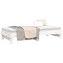 Sofá cama extraíble madera maciza de pino blanco 2x(90x200) cm de vidaXL, Camas y somieres - Ref: Foro24-823380, Precio: 138,...