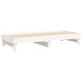 Sofá cama extraíble madera maciza de pino blanco 2x(90x200) cm de vidaXL, Camas y somieres - Ref: Foro24-823380, Precio: 138,...