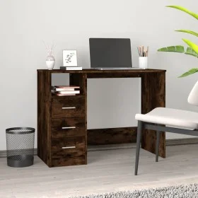Desk with smoked oak veneer drawers 102x50x76 cm by vidaXL, Desks - Ref: Foro24-823037, Price: 84,58 €, Discount: %