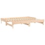 Sofá cama extraíble madera maciza de pino 2x(90x200) cm de vidaXL, Camas y somieres - Ref: Foro24-823379, Precio: 132,52 €, D...