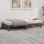Abnehmbares Schlafsofa aus massivem grauem Kiefernholz, 2 x (100 x 200) cm von vidaXL, Betten und Lattenroste - Ref: Foro24-8...