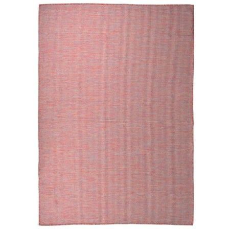 Alfombra de exterior de tejido plano rojo 140x200 cm de vidaXL, Alfombras - Ref: Foro24-340825, Precio: 67,45 €, Descuento: %
