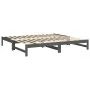 Abnehmbares Schlafsofa aus massivem grauem Kiefernholz, 2 x (100 x 200) cm von vidaXL, Betten und Lattenroste - Ref: Foro24-8...