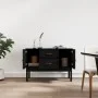 Sideboard aus massivem schwarzem Kiefernholz, 110 x 40 x 78 cm von vidaXL, Sideboards - Ref: Foro24-823528, Preis: 106,64 €, ...