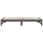Abnehmbares Schlafsofa aus massivem grauem Kiefernholz, 2 x (100 x 200) cm von vidaXL, Betten und Lattenroste - Ref: Foro24-8...