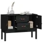 Sideboard aus massivem schwarzem Kiefernholz, 110 x 40 x 78 cm von vidaXL, Sideboards - Ref: Foro24-823528, Preis: 106,64 €, ...