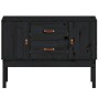 Aparador madera maciza de pino negro 110x40x78 cm de vidaXL, Aparadores - Ref: Foro24-823528, Precio: 106,64 €