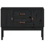 Solid black pine wood sideboard 110x40x78 cm by vidaXL, Sideboards - Ref: Foro24-823528, Price: 106,64 €, Discount: %