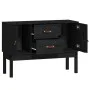 Solid black pine wood sideboard 110x40x78 cm by vidaXL, Sideboards - Ref: Foro24-823528, Price: 106,64 €, Discount: %