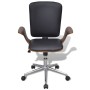 Silla de oficina giratoria madera curvada y cuero artificial de vidaXL, Sillas de oficina - Ref: Foro24-241685, Precio: 157,1...