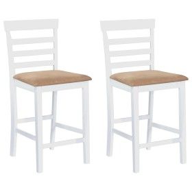 Küchenhocker 2 Stück Stoff Weiß von vidaXL, Küchenhocker - Ref: Foro24-241702, Preis: 167,11 €, Rabatt: %