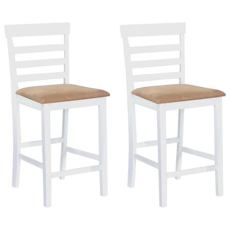 Küchenhocker 2 Stück Stoff Weiß von vidaXL, Küchenhocker - Ref: Foro24-241702, Preis: 167,11 €, Rabatt: %