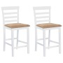 Küchenhocker 2 Stück Stoff Weiß von vidaXL, Küchenhocker - Ref: Foro24-241702, Preis: 167,11 €, Rabatt: %