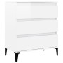 Aparador de madera contrachapada blanco brillante 60x35x70 cm de vidaXL, Aparadores - Ref: Foro24-823050, Precio: 60,39 €, De...
