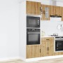 Armarios para horno 2 piezas "Lucca" de madera de ingeniería de