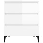 Aparador de madera contrachapada blanco brillante 60x35x70 cm de vidaXL, Aparadores - Ref: Foro24-823050, Precio: 60,39 €, De...